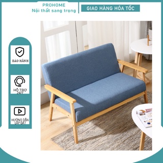 Ghế sofa gỗ cao cấp hiện đại Ghế đôi sofa 115cm tiện ích sang trọng  GSF001