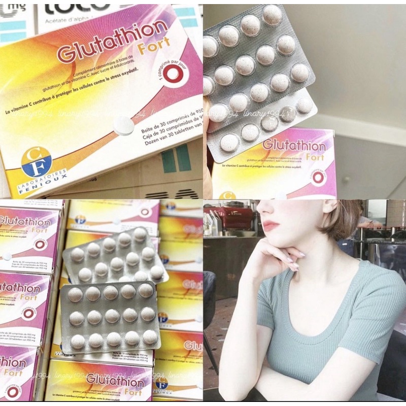 Viên ngậm trắng da Glutathion Fort Pháp - 30v