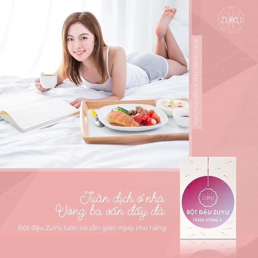 Bột Đậu ZuYu Tăng Vòng 3 ❤️Tặng Kèm Thước Đo + Tặng Kèm Mặt Nạ Rwine Beauty [ Chính Hãng 100%]