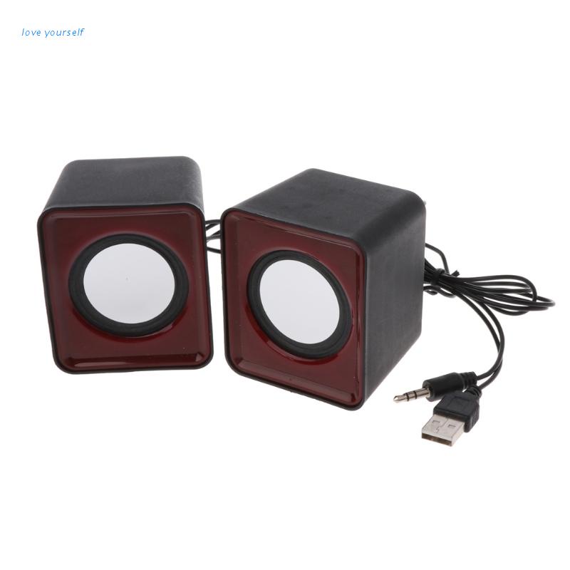 Loa mini USB 2.0 có dây màu sắc ngẫu nhiên cho Laptop PC MP3