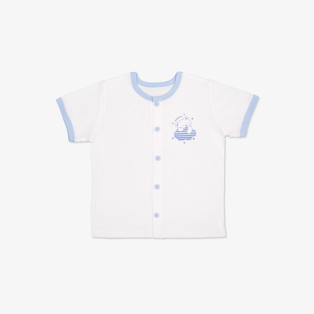 Áo Sơ Sinh Cộc Tay, Nút Giữa MIOMIO - In Hình Cho Bé Trai, Bé Gái , Vải Cotton