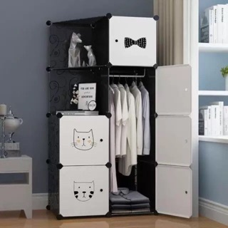 [SIÊU HOT] TỦ NHỰA LẮP GHÉP 8 Ô (GỒM 2 KỆ) ĐỂ ĐỒ CHO BÉ ĐA NĂNG THÔNG MINH