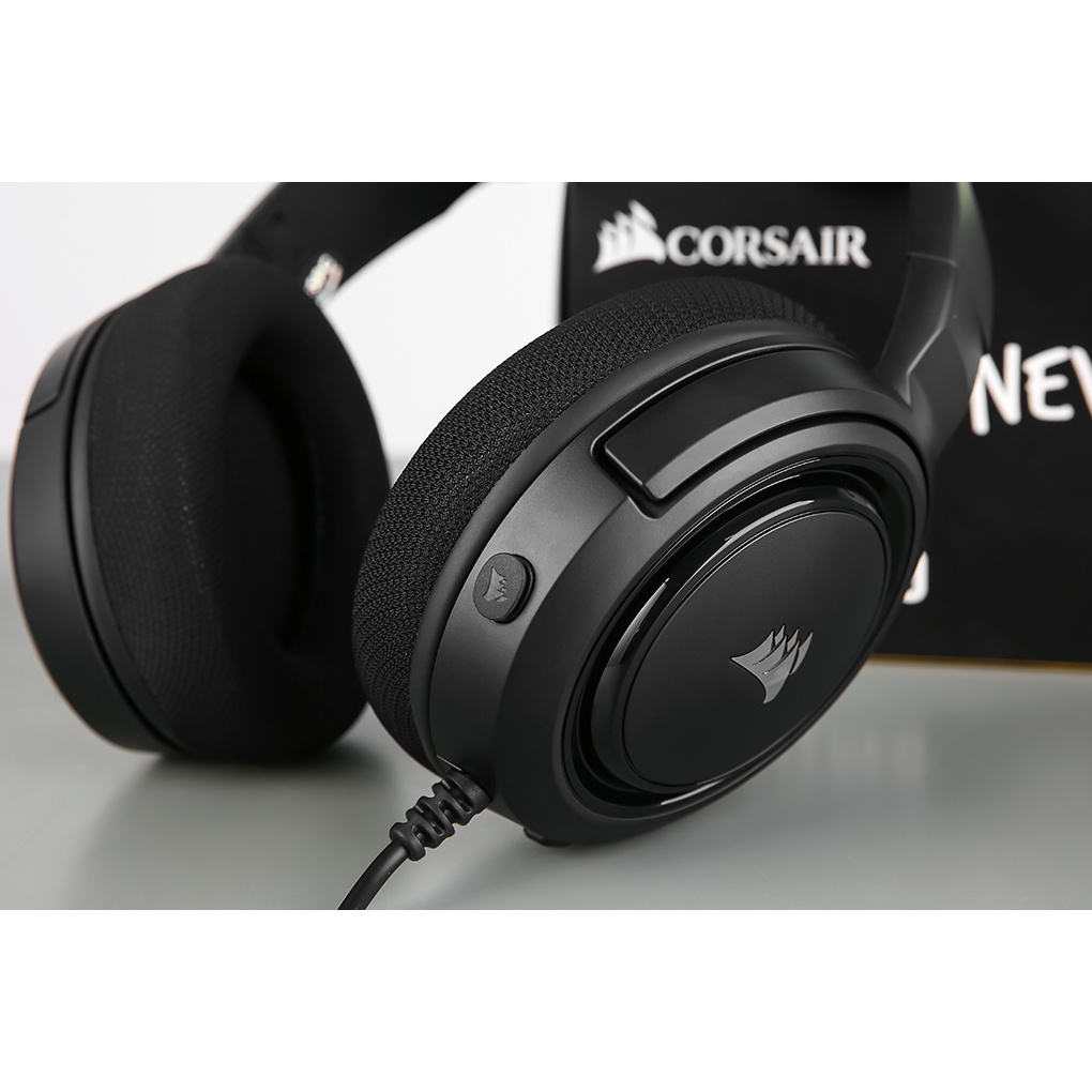 Tai nghe chụp tai Gaming Corsair HS35 Stereo Carbon - Chính Hãng