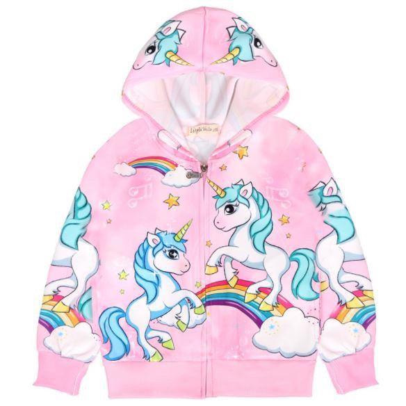 [Mã FAMAYFA2 giảm 10K đơn 50K] Áo khoác thun cotton Umi in ngựa Unicorn bé gái