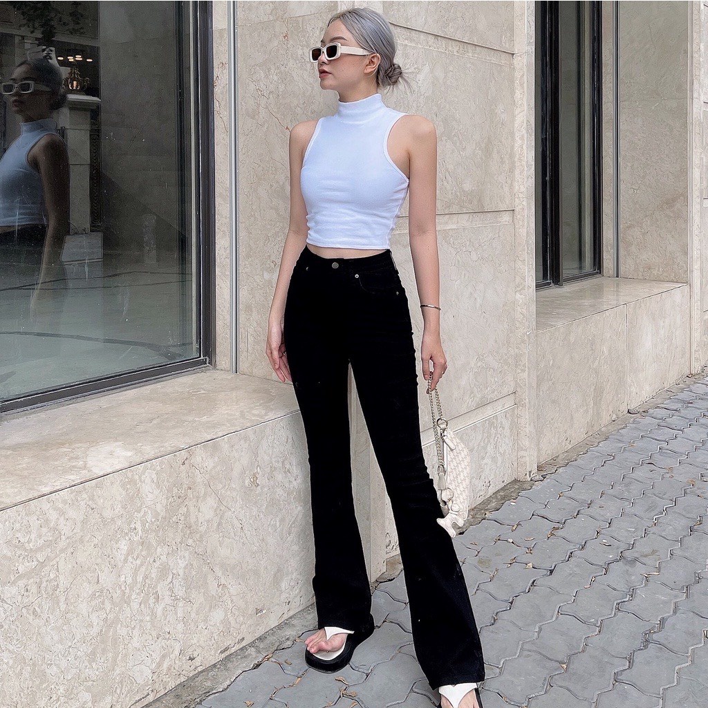 Áo ba lỗ len tăm đủ màu phong cách ulzzang Áo croptop Quảng Châu kozoda M75