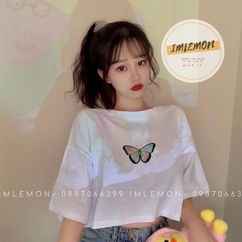 Áo croptop nữ bigsize form rộng tay lỡ nhiều mẫu