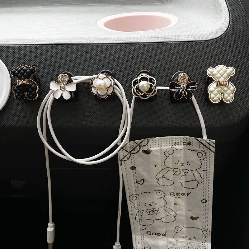 Mini Car Hook Interior Decoration Creative Small Hook Storage Macaron Modification Decorations car accessories PNh3
