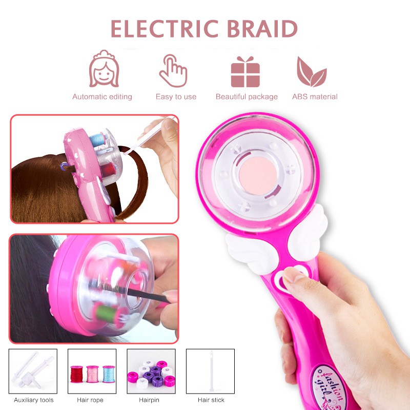 Máy Bện Tóc Điện Tạo Kiểu Tóc Bện Xinh Xắn Cho Bé Gái