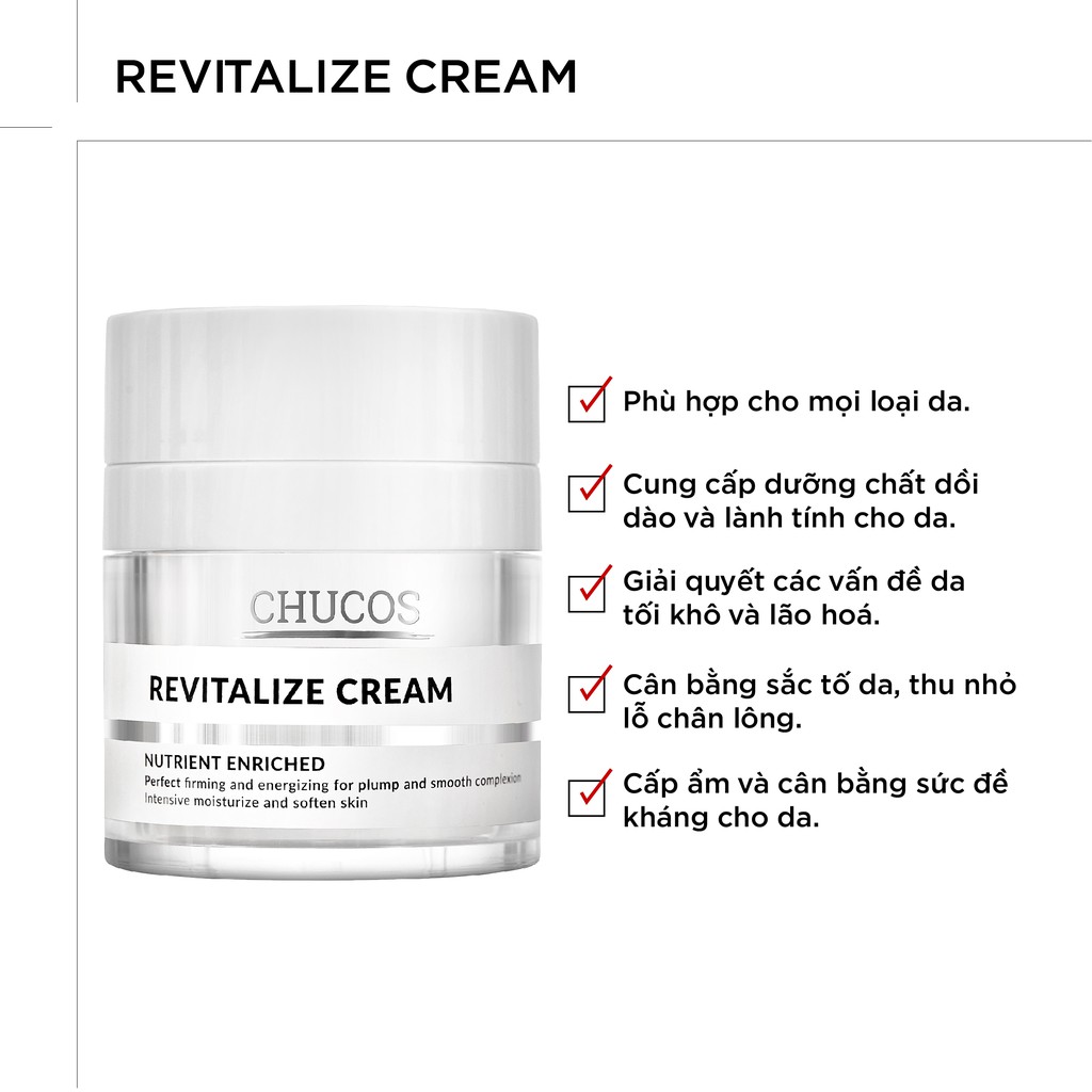 Kem Cấp Ẩm Và Nuôi Dưỡng Làn Da Chucos Revitalize Cream 30ml