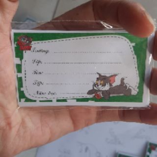 5 xấp nhãn vở decal