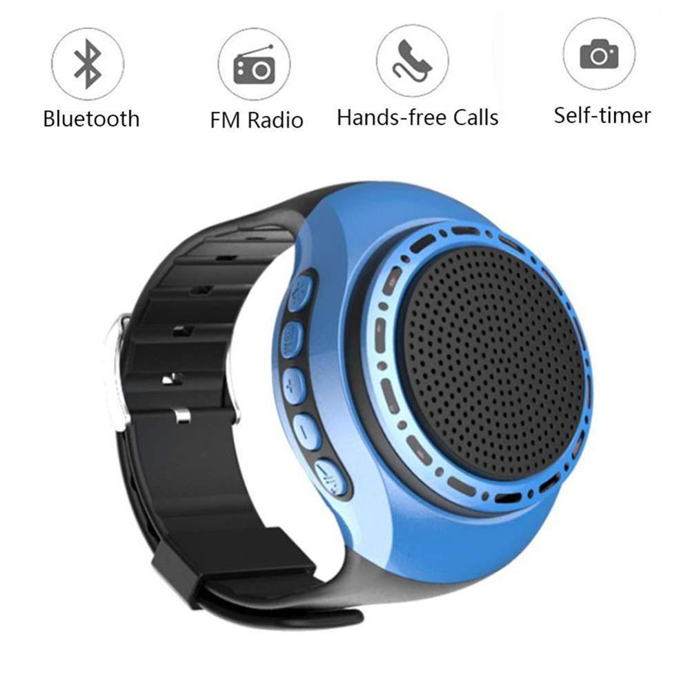 Đồng hồ thể thao Loa Bluetooth Thẻ MP3 Loa di động Mini Loa không dây Loa siêu trầm âm thanh nổi Bluetooth Loa đồng hồ