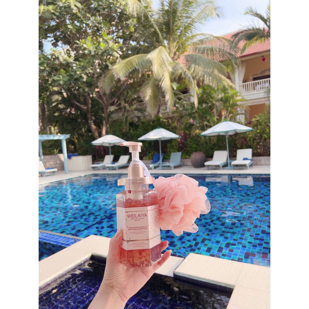 Bông Tắm Tạo Bọt Weilaiya Hàng Chính Hãng, Hình Cánh Hoa Cao Cấp Dạng Tròn Vải Lưới, Bông Tắm Mềm Mịn, Giúp Sạch Bụi Bẩn
