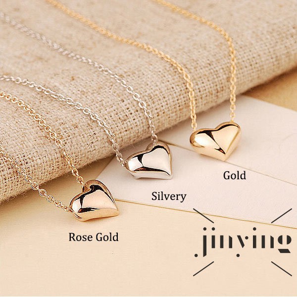 GETNOIVAS ❤S Wind Fashion Women Alloy Love Heart Pendant Necklaces Charm Necklace Jewelry Gifts