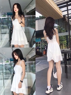 Đầm 2 dây cột nơ ❤️