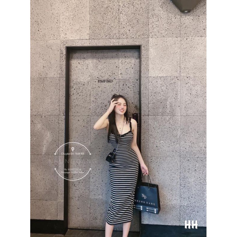 Váy ôm body viền bèo ngực | BigBuy360 - bigbuy360.vn