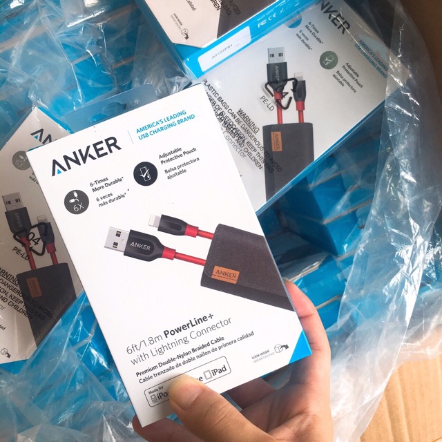 Cable Lightning Anker Powerline+ dài 1.8m A8122 - Cáp sử dụng cho điện thoại iPhone iPad