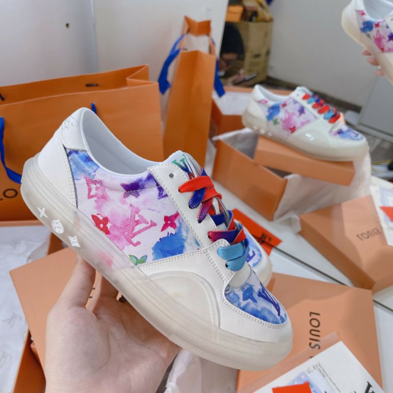 Giày thể thao LV đế trong màu loang mẫu mới