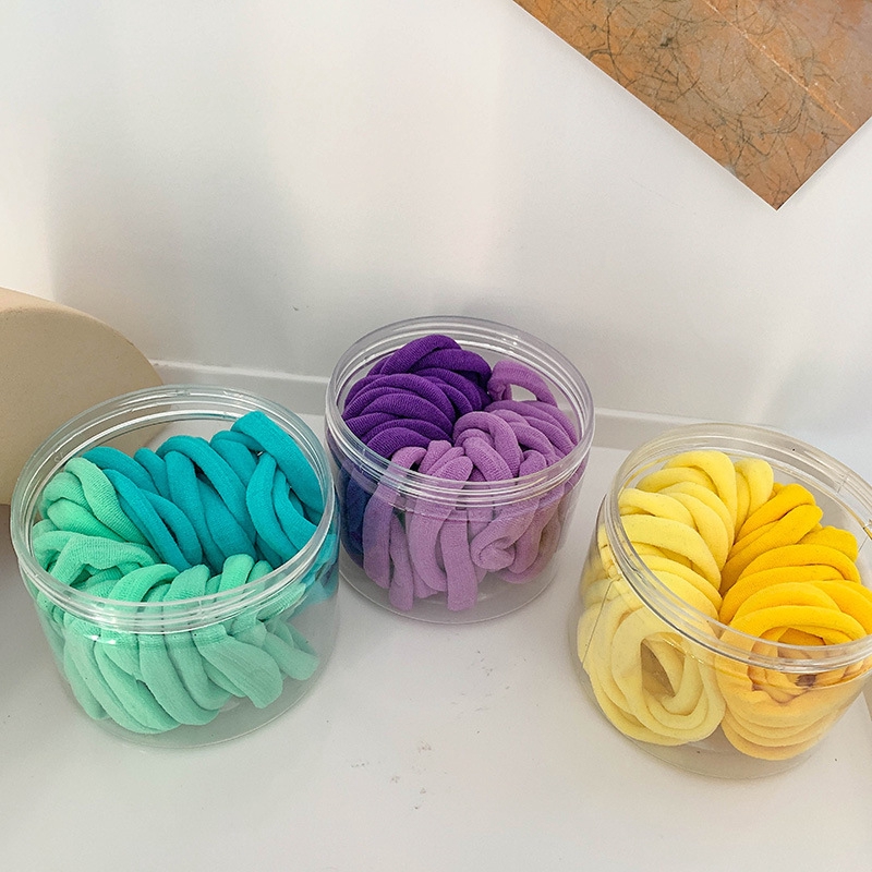 Set 50 dây buộc tóc co giãn màu sắc gradient xinh xắn cho nữ