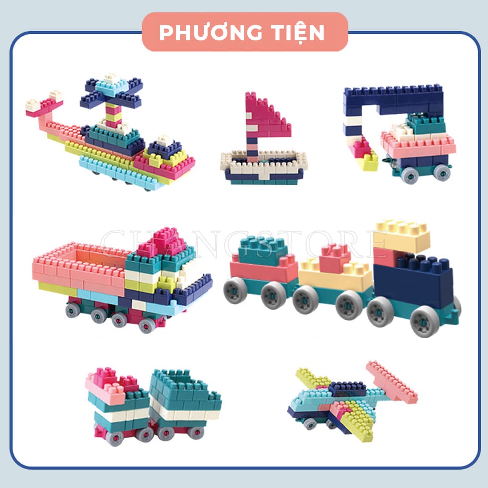 Đồ Chơi LeGo 198 Chi Tiết, Xô Đồ Chơi Lắp Ráp Cho Trẻ Em Siêu Rẻ