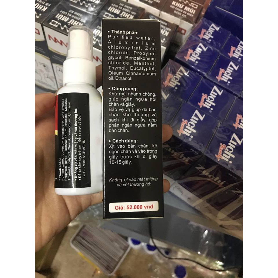 Chai xịt khử mùi giày Nano