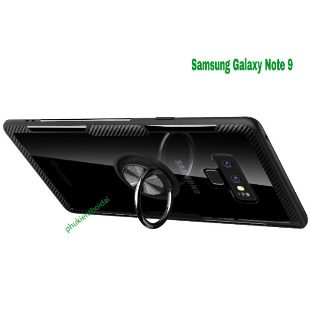 Ốp lưng Samsung Note 9 giá đỡ mặt lưng trong viền màu cao cấp thời trang