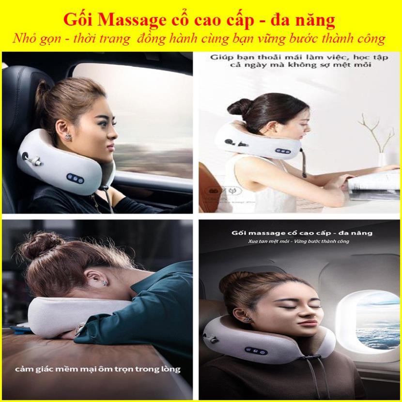 Massage Cổ SSR Chữ U Cao Cấp - Gối massage cổ giúp lưu thông máu huyết kiêm gối ngủ tiện lợi ( (LA199249)