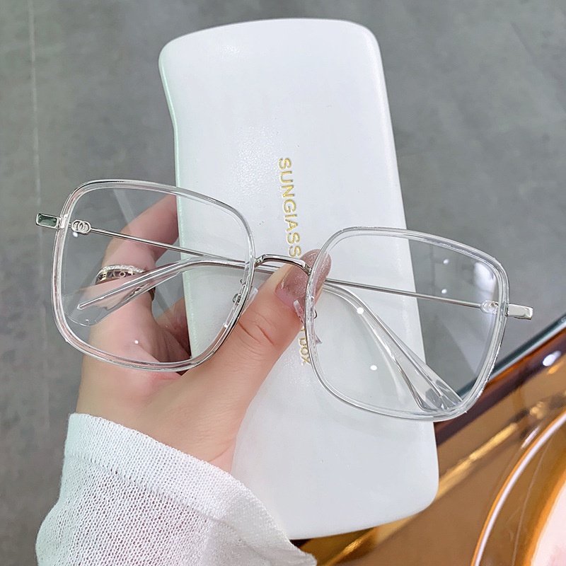Mắt Kính Chống Ánh Sáng Xanh Gọng Lớn Phong Cách retro Mới Cho Nam Nữ