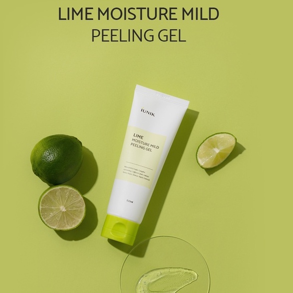 Gel tẩy tế bào chết trái cây IUNIK Lime Moisture Mild Peeling Gel 120g [HSD 16/7/2022]