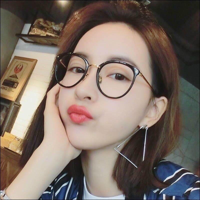 Kính gọng tròn giả cận mắt cáo cho nam và nữ