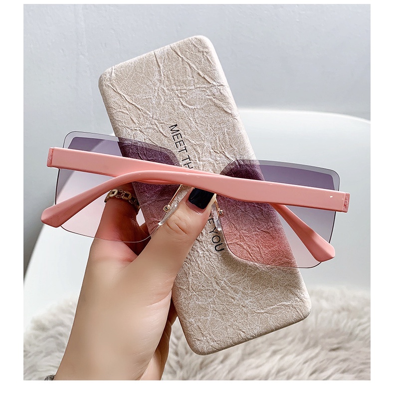 Kính Râm Nữ Không Gọng Chống Tia UV Phong Cách Hàn Quốc Mới