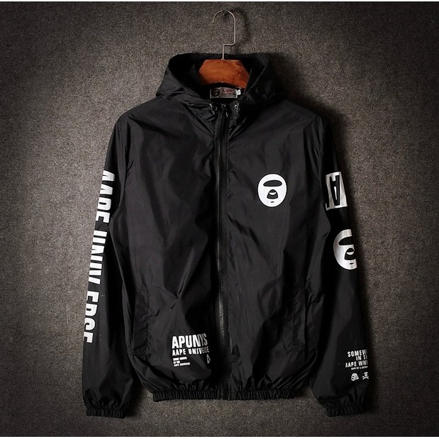 Mới bape Ape Head Áo Hoodie thời trang Nam Nữ Cặp đôi Áo gió Jaket