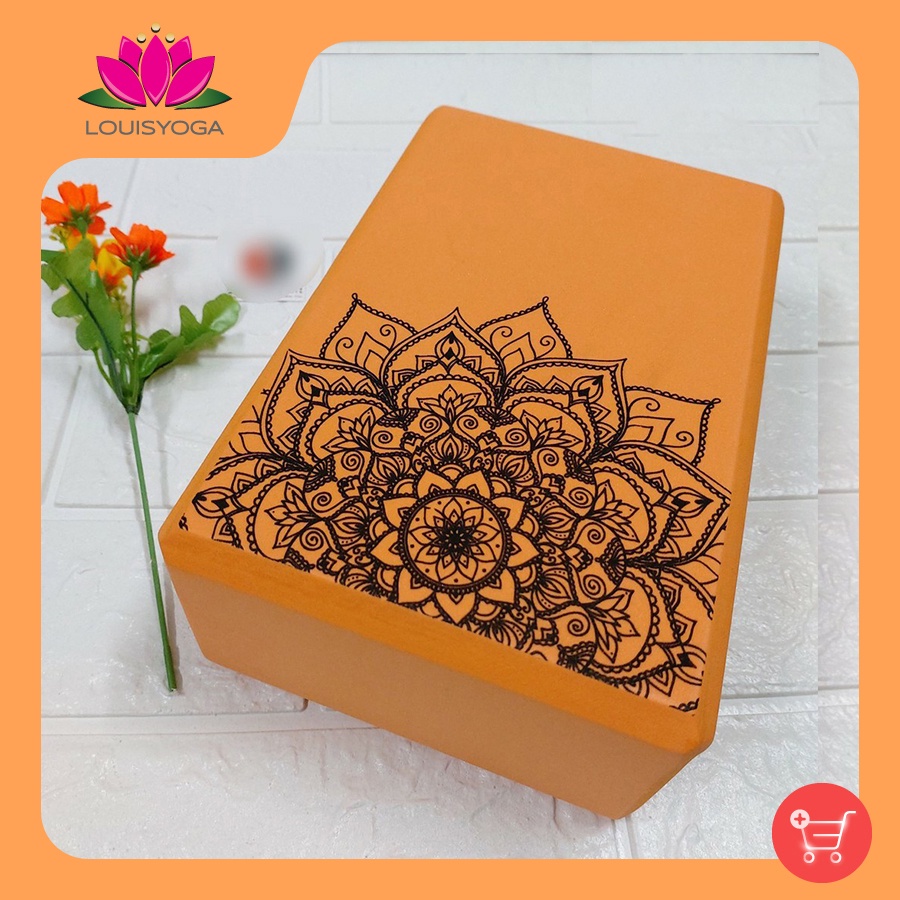 Gạch tập Yoga xốp Eva in hoa mandala 220g