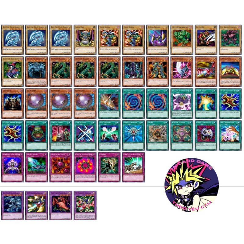 Bộ bài Seto Kaiba in chất lượng cao