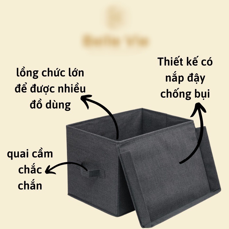 Túi Hộp Vải Đựng Đồ Đa Năng - Thùng Đựng Quần Áo Gấp Gọn Tiện Ích