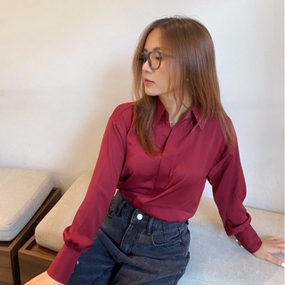 Áo sơ mi nữ vai xuôi cổ đức Kelly Harriet