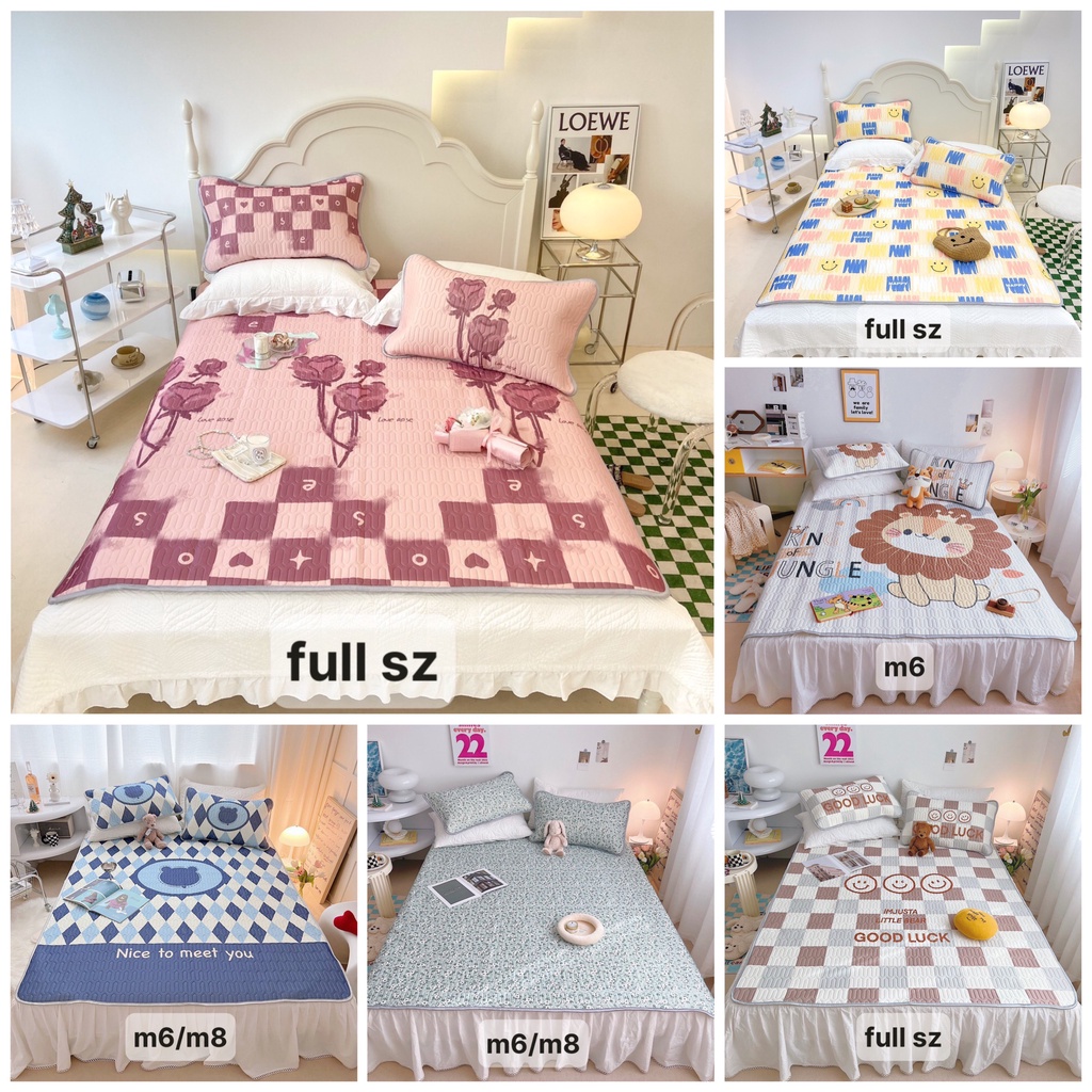 Chiếu Điều Hòa Tecel Latex 5D Luxury , đủ kích thước 1m6/1m8/2m2- Gấu Nơ Đỏ
