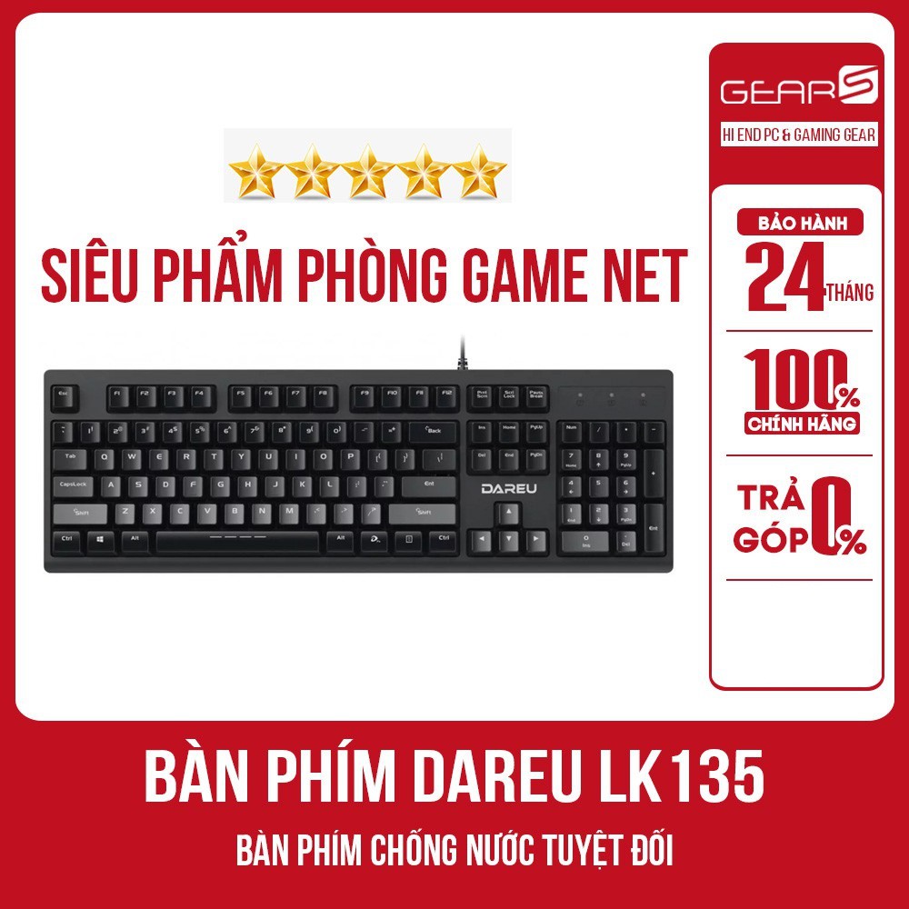 Bàn Phím Chống Nước Dareu LK135 Gaming - Bảo hành toàn quốc 24 Tháng chính hãng Mai Hoàng | WebRaoVat - webraovat.net.vn