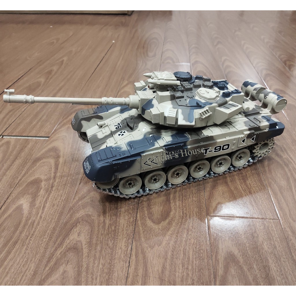 Đồ chơi xe tăng điều khiển chạy xích kim loại T-90