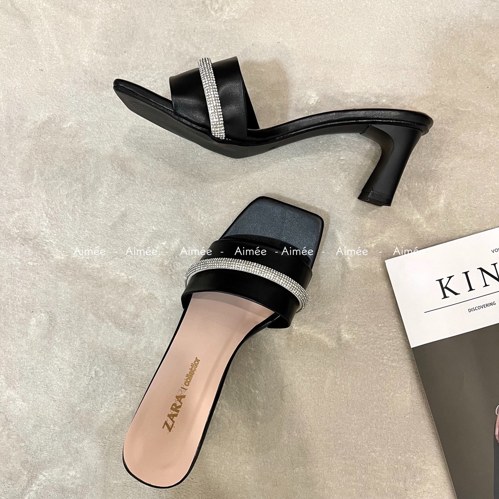 Dép Guốc Bảng Ngang Phối Dây Xoàn 5 Phân Lên Dáng Sang Chảnh Quyến Rũ