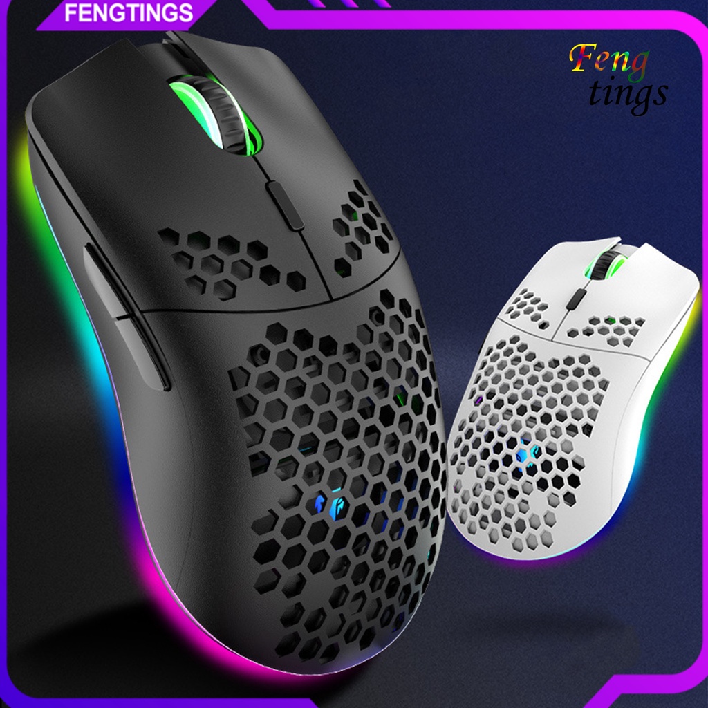 Chuột không dây XYH80 2.4G thiết kế 7 nút bấm họa tiết tổ ong