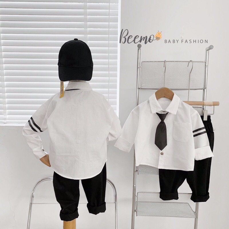 Set sơ mi công tử cho bé trai chuẩn beemo