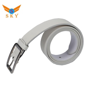 Dây nịt giả da màu trắng cho nam