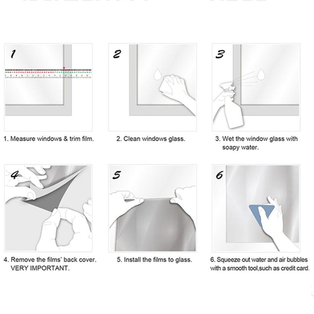 IVORY Đề Can Mờ 3D Dán Kính Cửa Sổ Trang Trí Văn Phòng / Phòng Tắm
