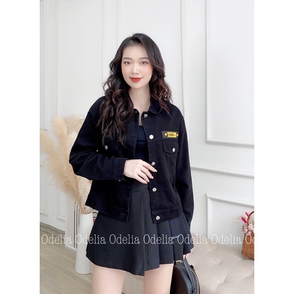 Áo khoác nữ Jean màu nâu, vàng và đen - Áo khoác bò nữ - A4926