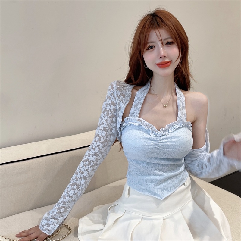 Áo Ren Không Tay Thời Trang Mùa Thu Quyến Rũ Cho Nữ