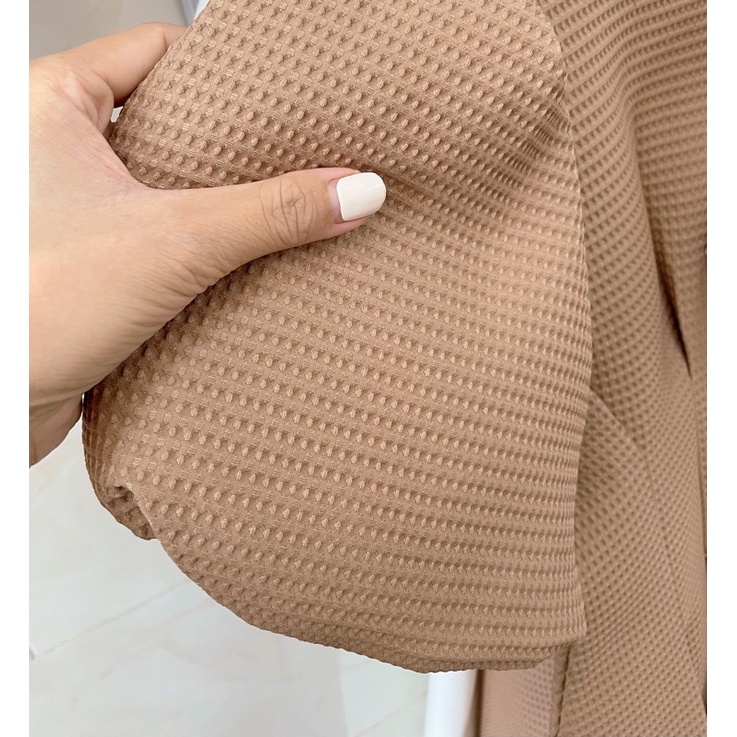 Đầm xốp dáng xoè tay phồng Nâu/Đen/Hồng/Trắng/Xanh | BigBuy360 - bigbuy360.vn