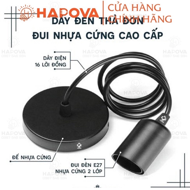 Đèn thả trần trang trí Dây đui HAPOVA MAWAYS 5002