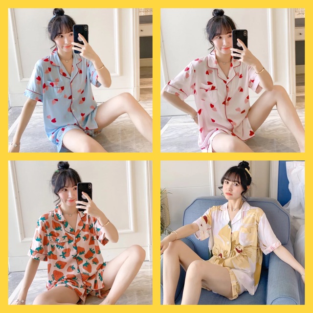 Pijama lanh lụa mặc nhà 💄 pijama sau sinh 💄 [tay ngắn - quần đùi ]