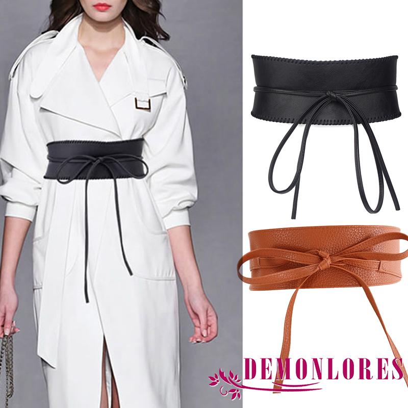 Thắt Lưng Da Bản To Phối Nơ Thiết Kế Hợp Thời Trang Cho Nữ