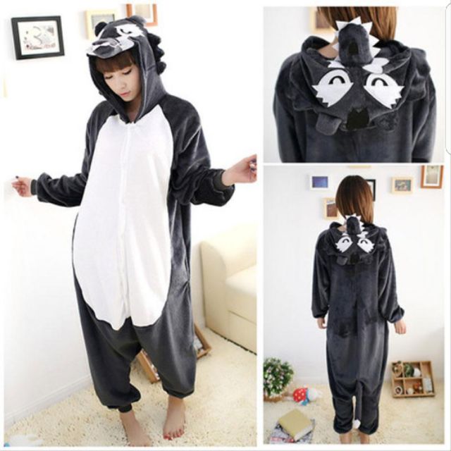 BỘ ĐỒ THÚ SÓI XÁM
